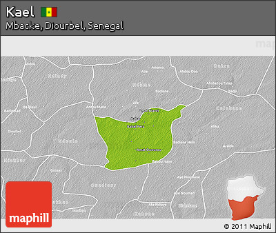 Physical 3D Map of Kael, lighten, desaturated