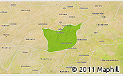 Physical 3D Map of Kael, satellite outside