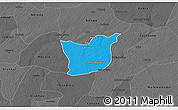 Political 3D Map of Kael, darken, desaturated