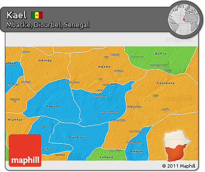 Political 3D Map of Kael