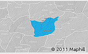 Political 3D Map of Kael, lighten, desaturated