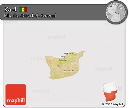 Satellite 3D Map of Kael, cropped outside
