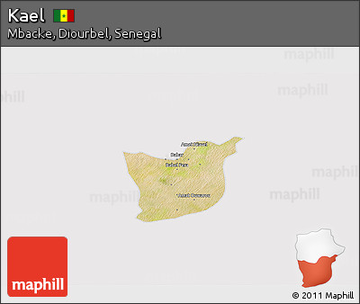 Satellite 3D Map of Kael, cropped outside