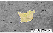 Satellite 3D Map of Kael, darken, desaturated
