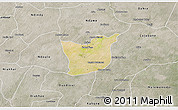 Satellite 3D Map of Kael, semi-desaturated
