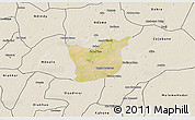Satellite 3D Map of Kael, shaded relief outside