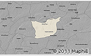 Shaded Relief 3D Map of Kael, darken, desaturated