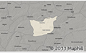 Shaded Relief 3D Map of Kael, darken, semi-desaturated