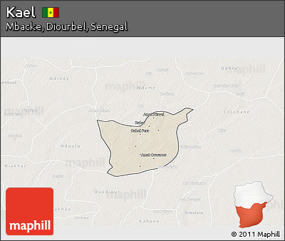 Shaded Relief 3D Map of Kael, lighten