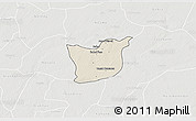 Shaded Relief 3D Map of Kael, lighten, semi-desaturated