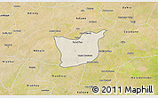 Shaded Relief 3D Map of Kael, satellite outside