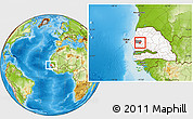 Physical Location Map of Kael, highlighted country, highlighted grandparent region
