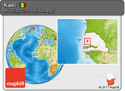Physical Location Map of Kael, highlighted country, highlighted parent region