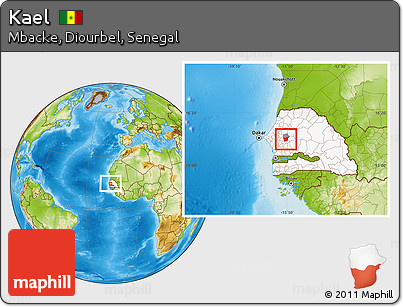 Physical Location Map of Kael, highlighted country, highlighted parent region