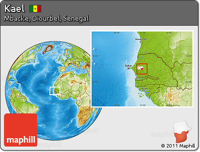 Physical Location Map of Kael, highlighted grandparent region