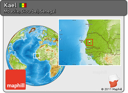 Physical Location Map of Kael, highlighted parent region