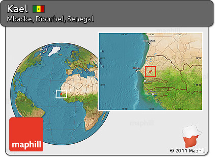 Satellite Location Map of Kael