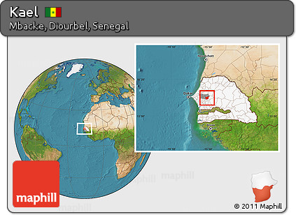 Satellite Location Map of Kael, highlighted country, highlighted grandparent region