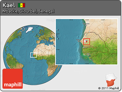 Satellite Location Map of Kael, highlighted parent region, highlighted grandparent region