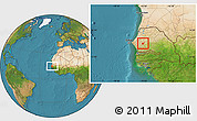 Satellite Location Map of Kael