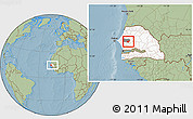 Savanna Style Location Map of Kael, highlighted country, highlighted grandparent region, within the entire country, hill shading