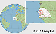 Savanna Style Location Map of Kael, highlighted country, highlighted grandparent region