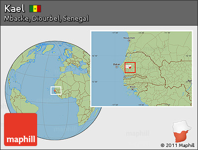 Savanna Style Location Map of Kael, highlighted grandparent region, within the entire country