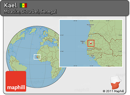 Savanna Style Location Map of Kael, highlighted parent region