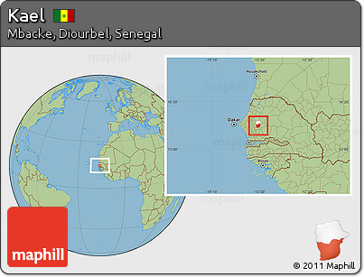 Savanna Style Location Map of Kael, highlighted parent region