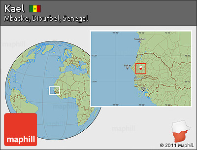 Savanna Style Location Map of Kael, highlighted parent region