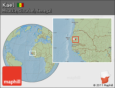 Savanna Style Location Map of Kael, highlighted parent region, highlighted grandparent region, within the entire country, hill shading