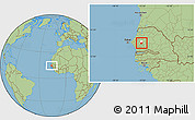 Savanna Style Location Map of Kael, highlighted parent region