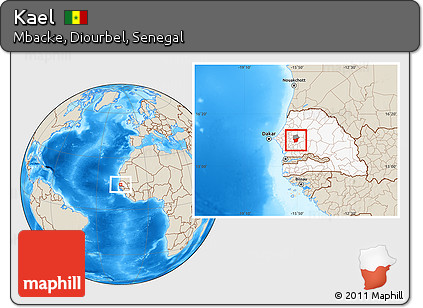 Shaded Relief Location Map of Kael, highlighted country, highlighted parent region