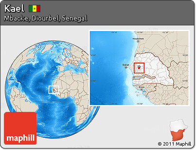 Shaded Relief Location Map of Kael, highlighted country, highlighted parent region