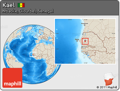 Shaded Relief Location Map of Kael, highlighted parent region, highlighted grandparent region
