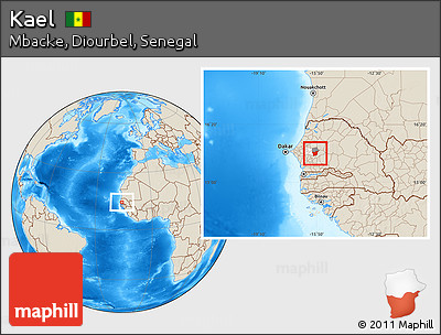 Shaded Relief Location Map of Kael, highlighted parent region, highlighted grandparent region