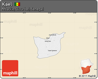 Classic Style Map of Kael, single color outside