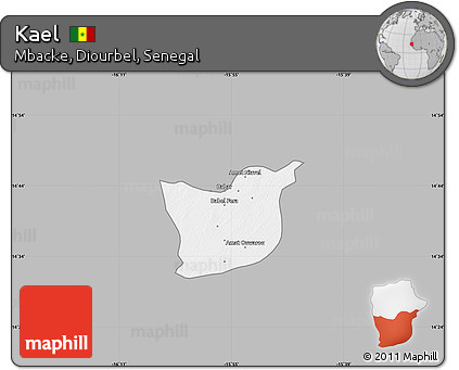Gray Map of Kael, single color outside