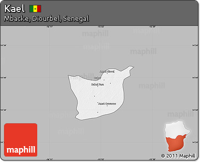 Gray Map of Kael, single color outside