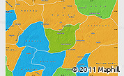 Physical Map of Kael, political outside