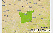 Physical Map of Kael, satellite outside