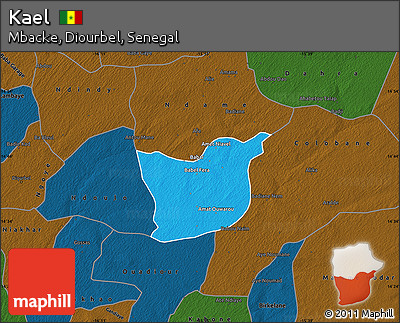 Political Map of Kael, darken