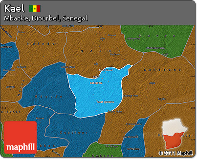 Political Map of Kael, darken