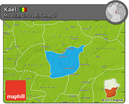 Political Map of Kael, physical outside