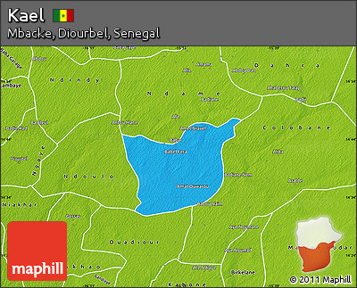 Political Map of Kael, physical outside