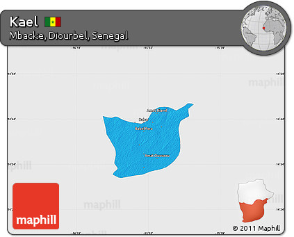 Political Map of Kael, single color outside