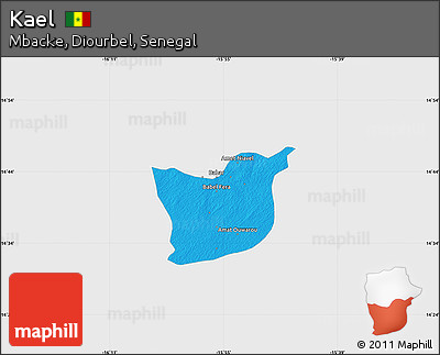 Political Map of Kael, single color outside