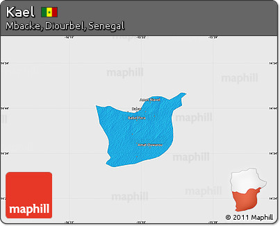Political Map of Kael, single color outside