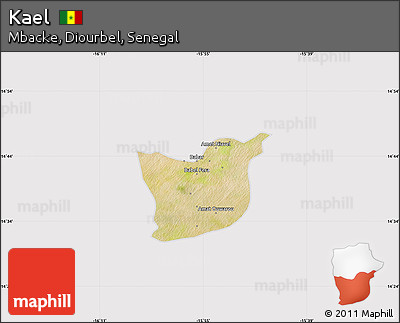 Satellite Map of Kael, cropped outside
