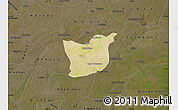 Satellite Map of Kael, darken